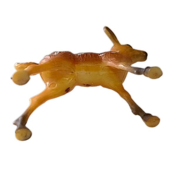 Vintage Reindeer Figure Mini Plastic Celluloid MCM Christmas Holiday Diorama - Picture 3 of 15